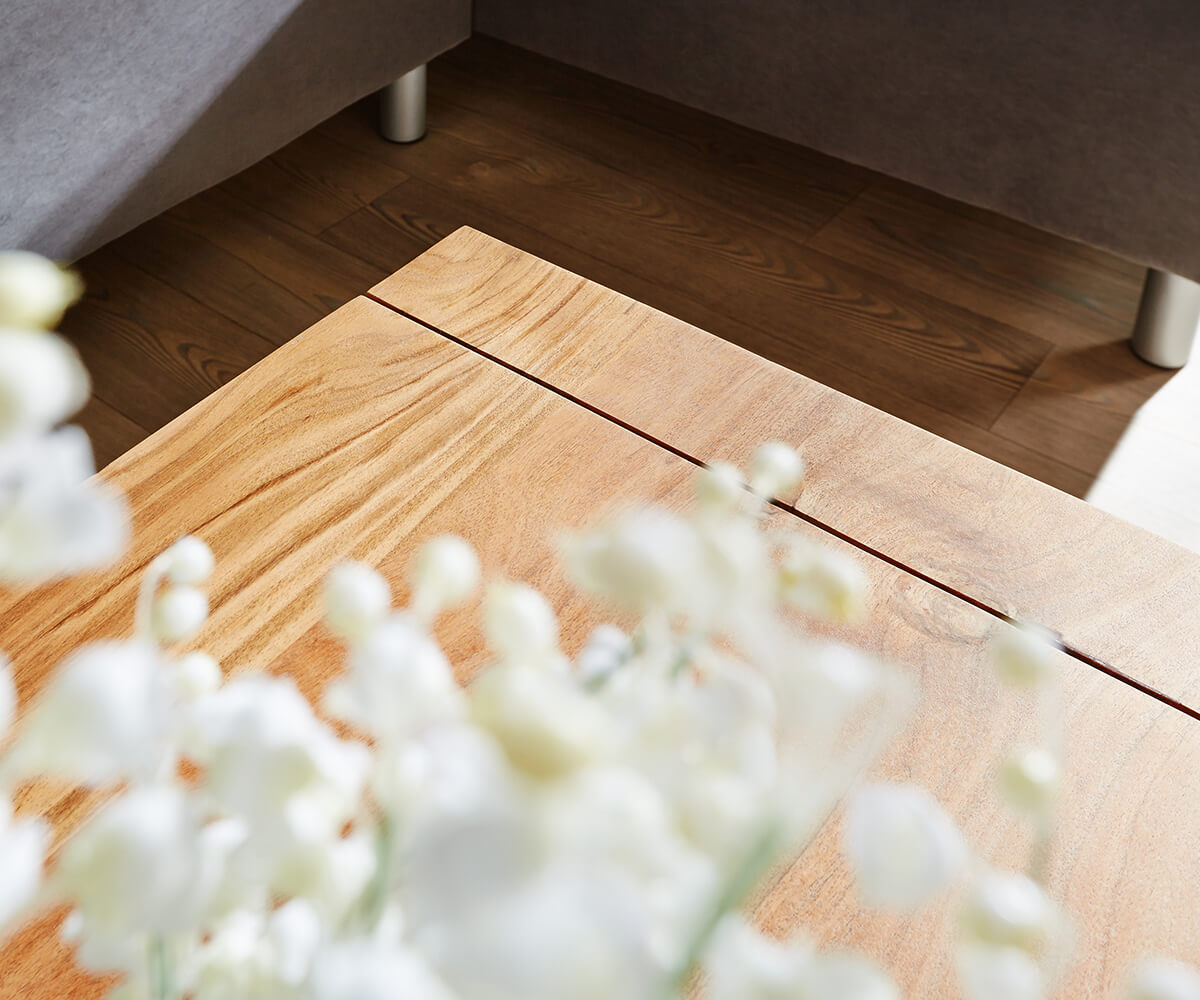 Konferenční stolek Indra 120x70 cm přírodní akácie s policí - Image 4