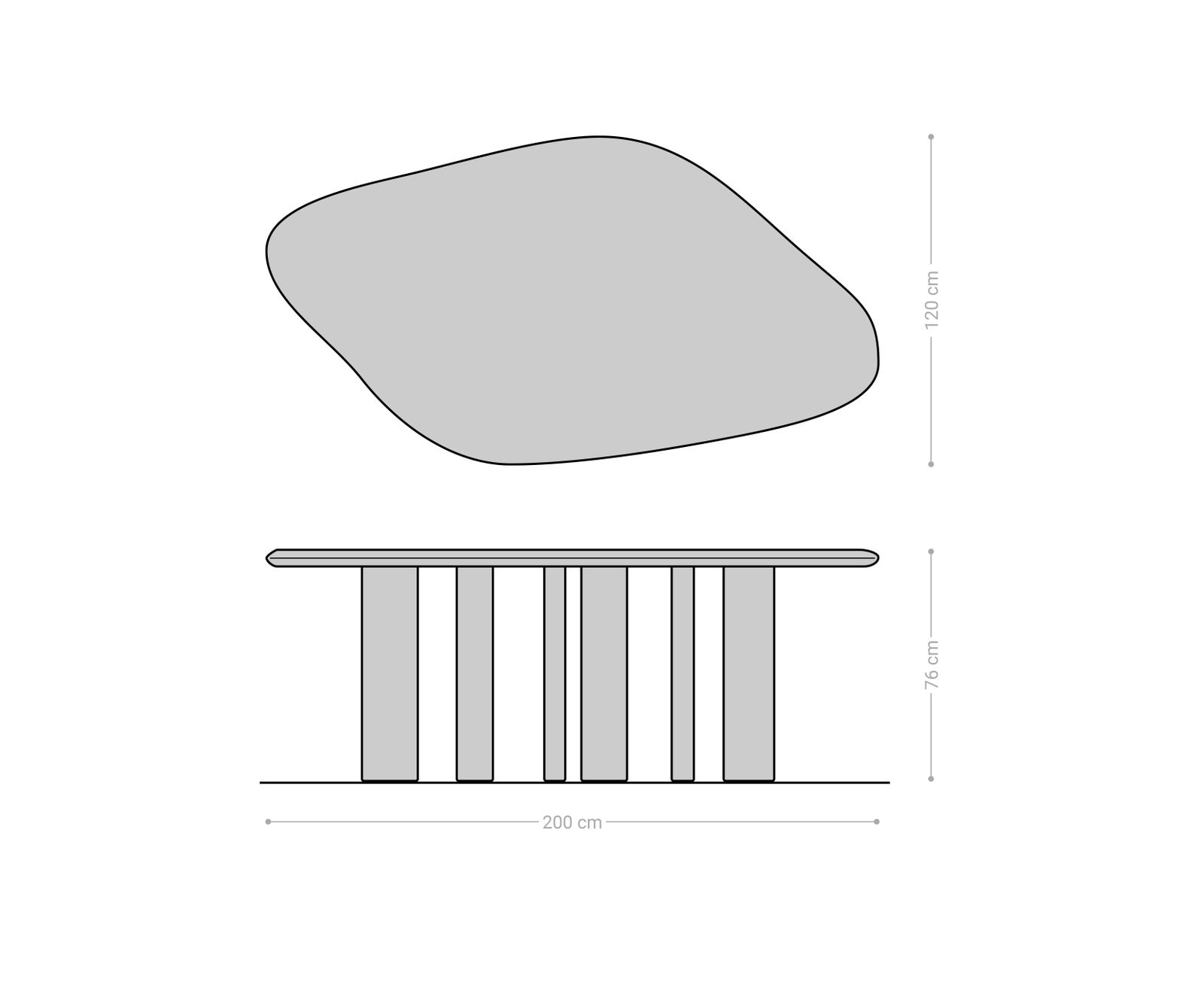 Étkezőasztal Widoa 200x120 cm mango fehér wash - Image 8