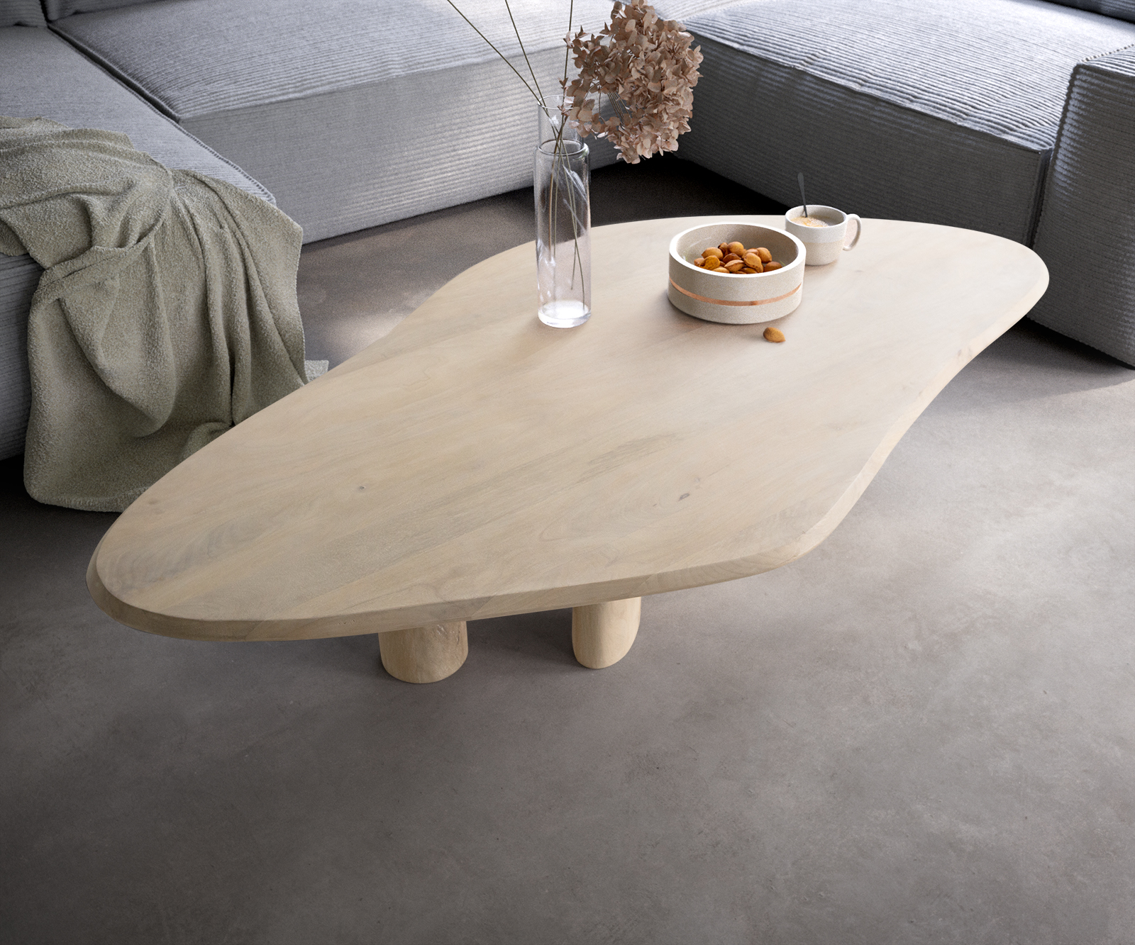 Konferenční stolek Widorna 180x110 cm mango světlé - Image 4