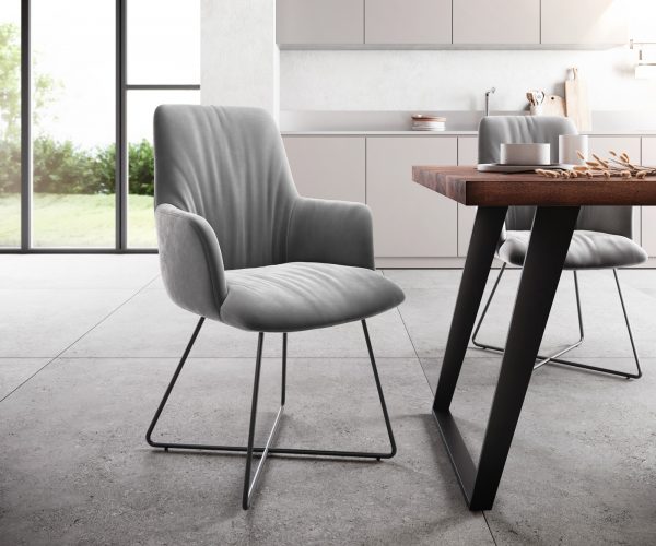 Křeslo Willa-Flex Velvet Grey X-frame Black