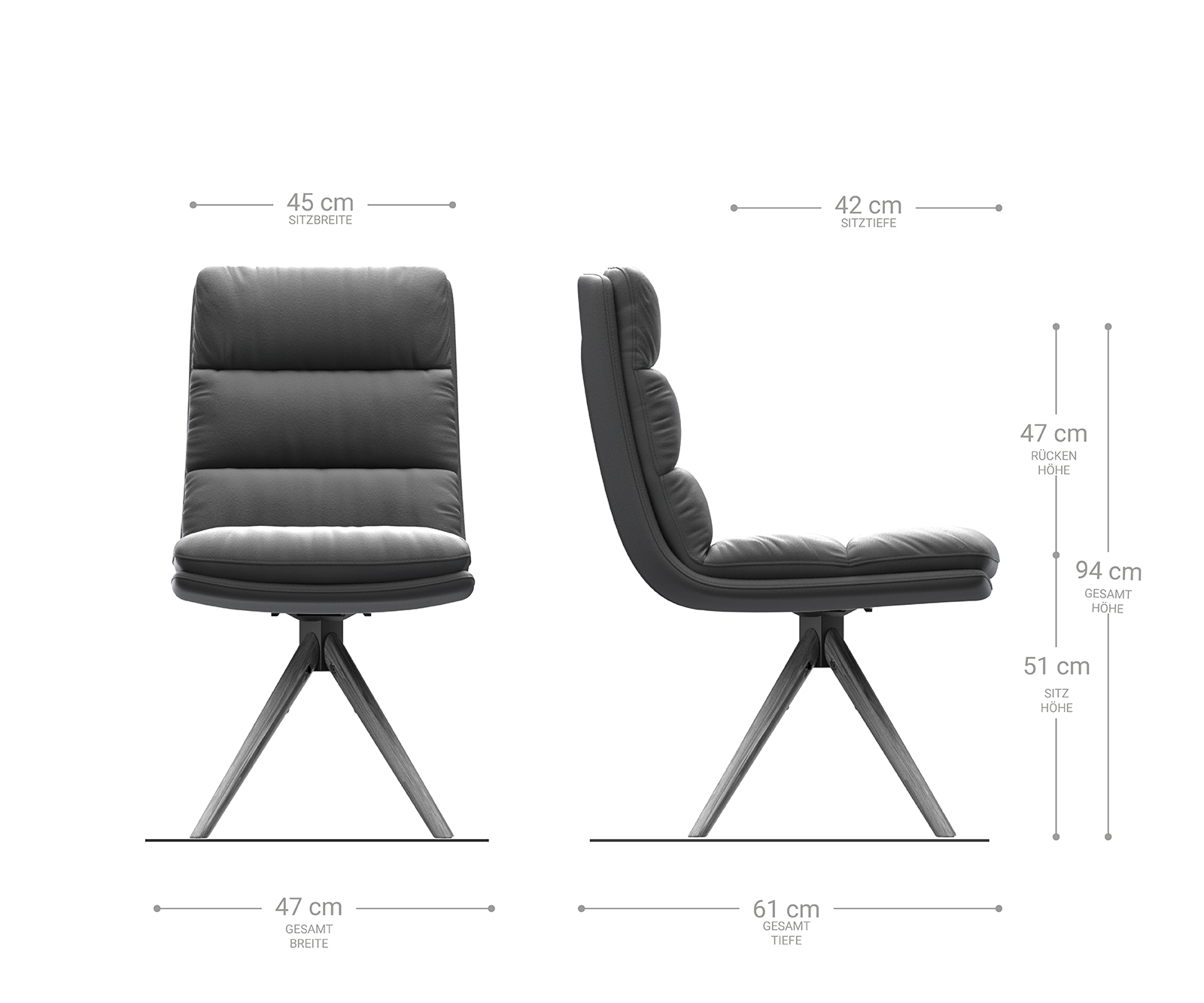 Otočná židle Abelia-Flex Bouclé White Wooden Frame Conical 180° Swivel - Image 7