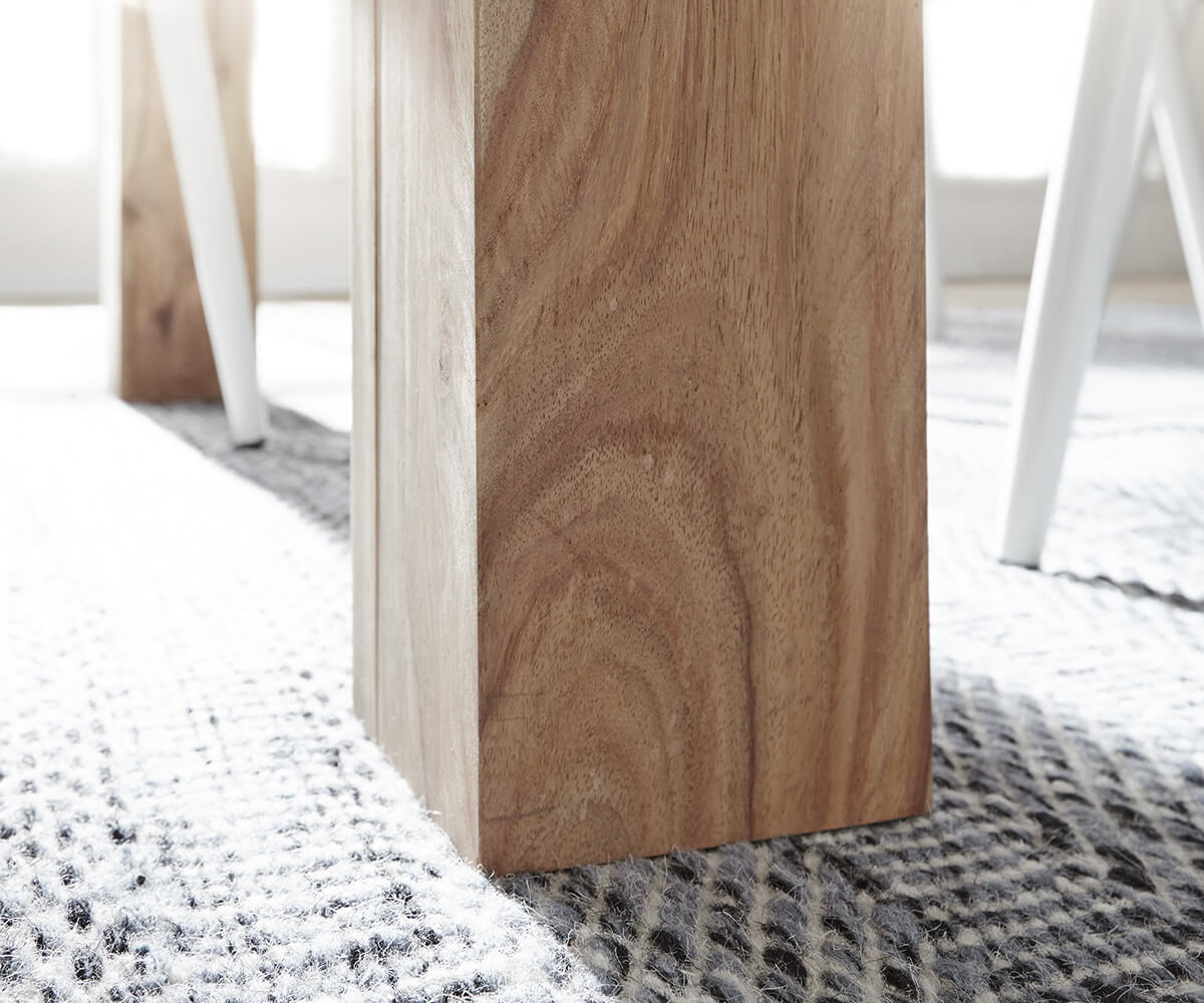 Jídelní stůl Indra 200x100 cm přírodní sheesham masivní dřevo - Image 6