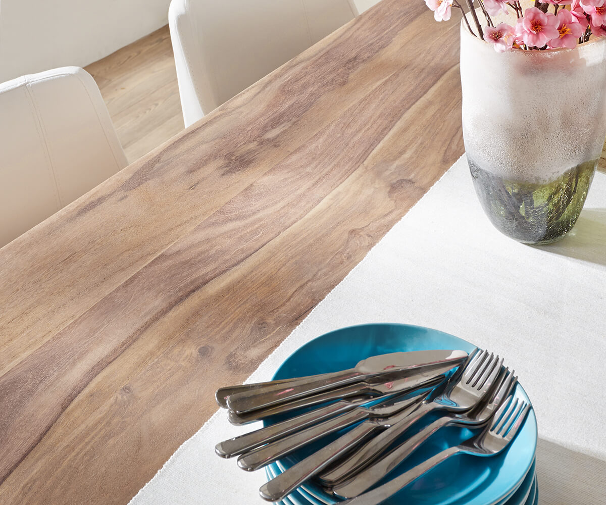 Jídelní stůl Indra 200x100 cm přírodní sheesham masivní dřevo - Image 2