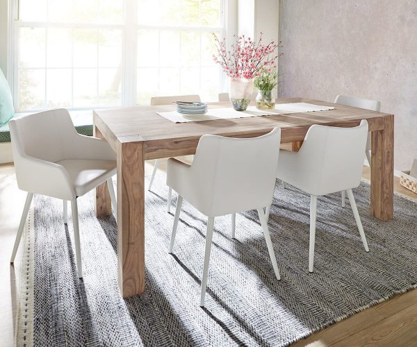 Jídelní stůl Indra 200x100 cm přírodní sheesham masivní dřevo