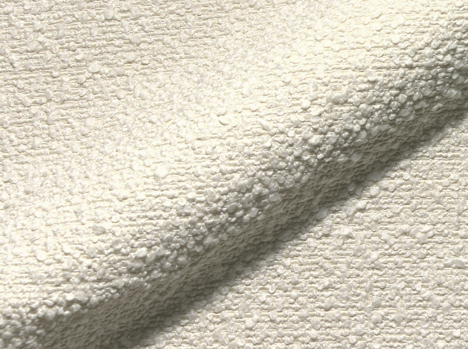 Nagy kanapé Estrea 410x155 cm bouclé krémfehér kerek kanapé - Image 3