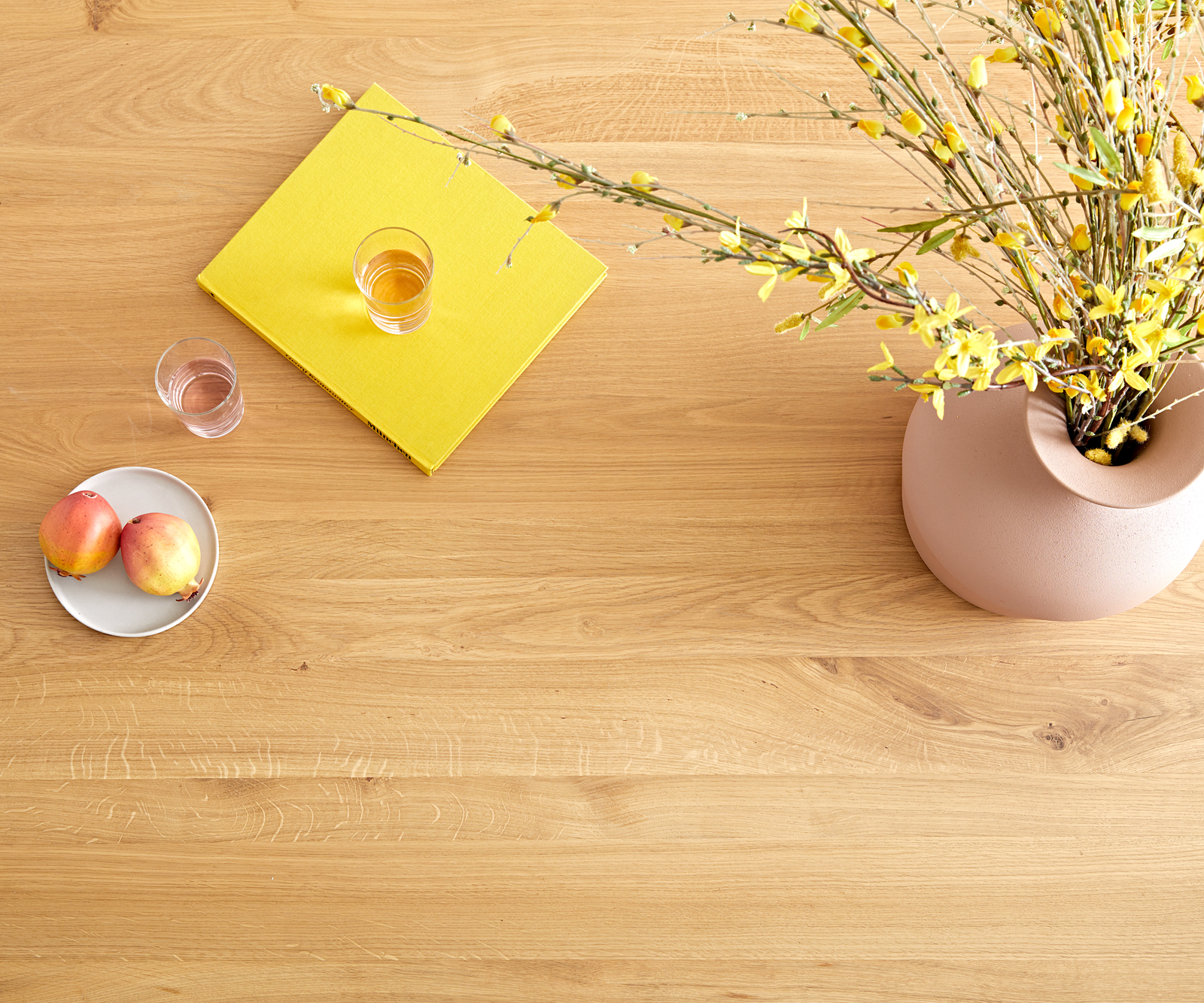 Étkezőasztal Edge hajóformájú 200x100x2,5-3 tölgy természetes rozsdamentes acél ferde svájci él - Image 6