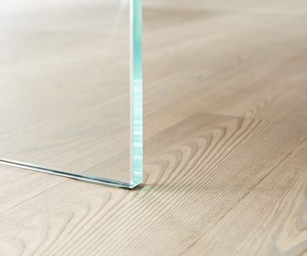 Étkezőasztal Edge 200x100 cm XL akác barna üveg Live-Edge - Image 8
