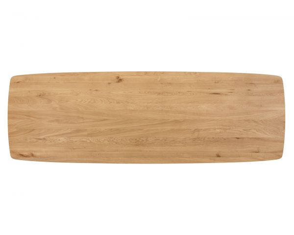 Stolová deska Edge 300x100x3 cm přírodní dubové dřevo zaoblená švýcarská hrana