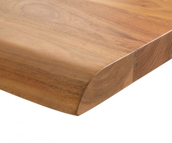 Étkezőasztal Edge 160x90 XL akác természetes üveg Live-Edge - Image 5