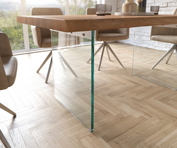 Étkezőasztal Edge 160x90 XL akác természetes üveg Live-Edge - Image 6