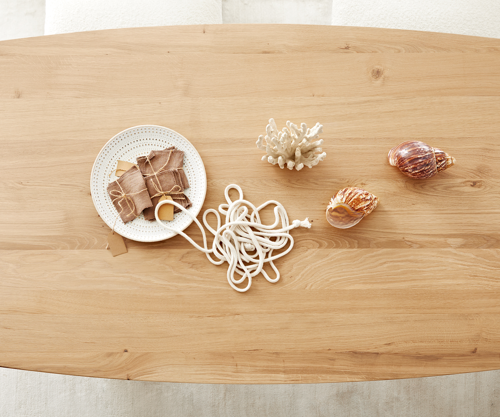 Jídelní stůl Edge 160x90 cm zaoblená přírodní dub švýcarská hrana - Image 8