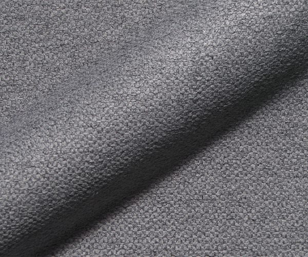 Jídelní židle Lelio-Flex křížová podnož zúžená černá strukturovaná tkanina světle šedá otočná - Image 4