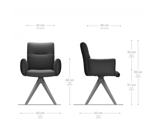 Étkezőszék Jova-Flex karfás bouclé fehér fa láb szögletes természetes 180° forgatható zsákrugós - Image 7