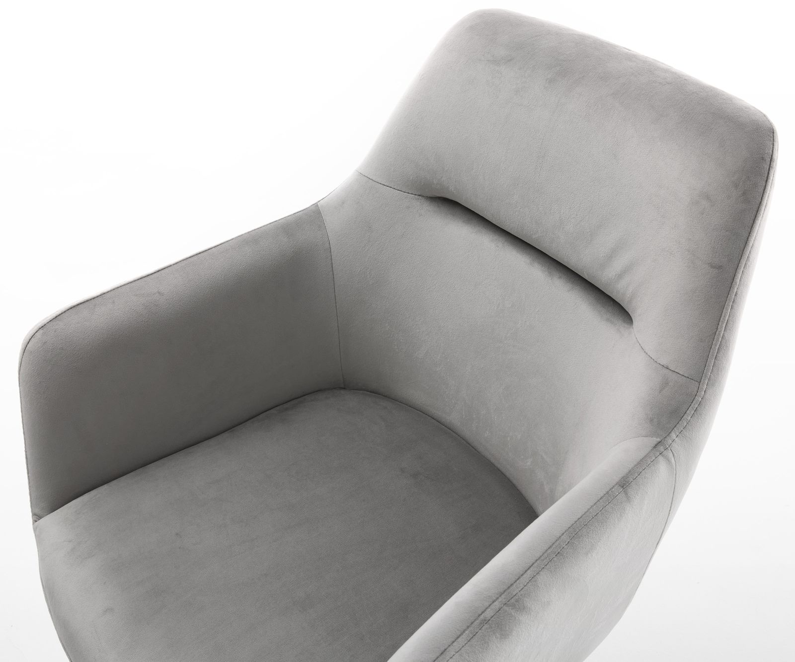 Jídelní židle Pejo-Flex konzolová podnož plochá zlatá samet šedá - Image 5