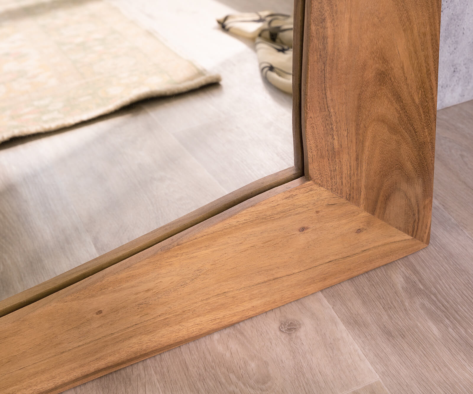 Designové nástěnné zrcadlo Wyatt 200x100 cm přírodní akácie - Image 4