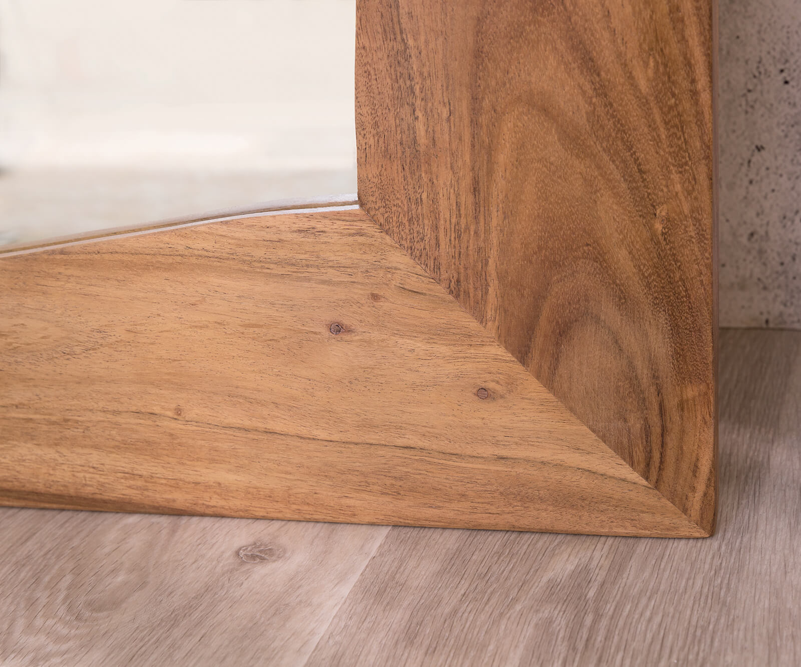 Designové nástěnné zrcadlo Wyatt 200x100 cm přírodní akácie - Image 5