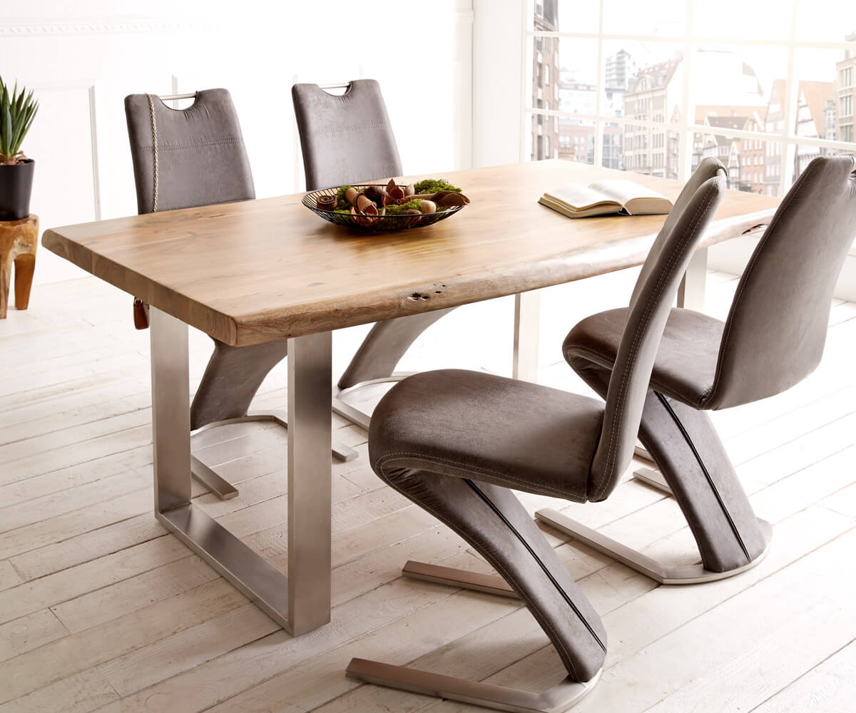 Asztallap Edge 280x100 cm XL akác természetes Live-Edge - Image 5