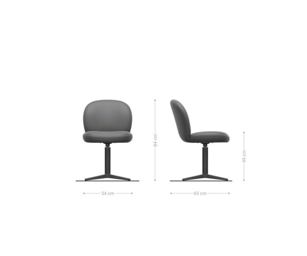 Étkezőszék Nube-Flex valódi bőr sötét bézs láb szálcsiszolt titán hatás 360° forgatható zsákrugós matrac - Image 7
