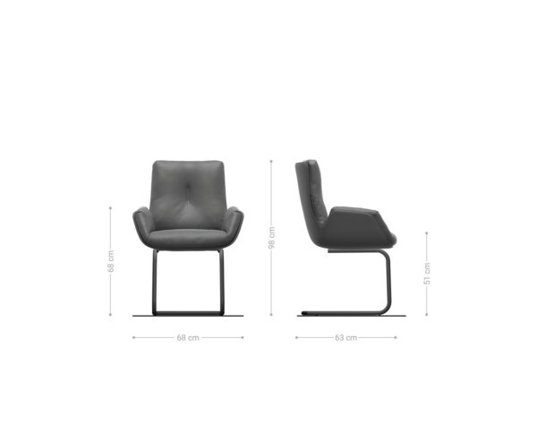 Étkezőszék Clea-Flex mikroszálas oliva étkezőszék kerek fekete - Image 6