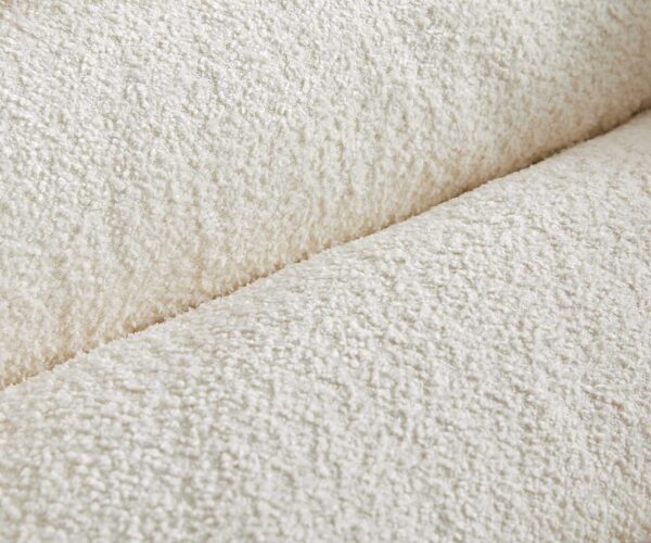 Boxspring ágy Dream-Well bouclé krémfehér 200x200 cm zsákrugós matraccal és visco topperrel - Image 3