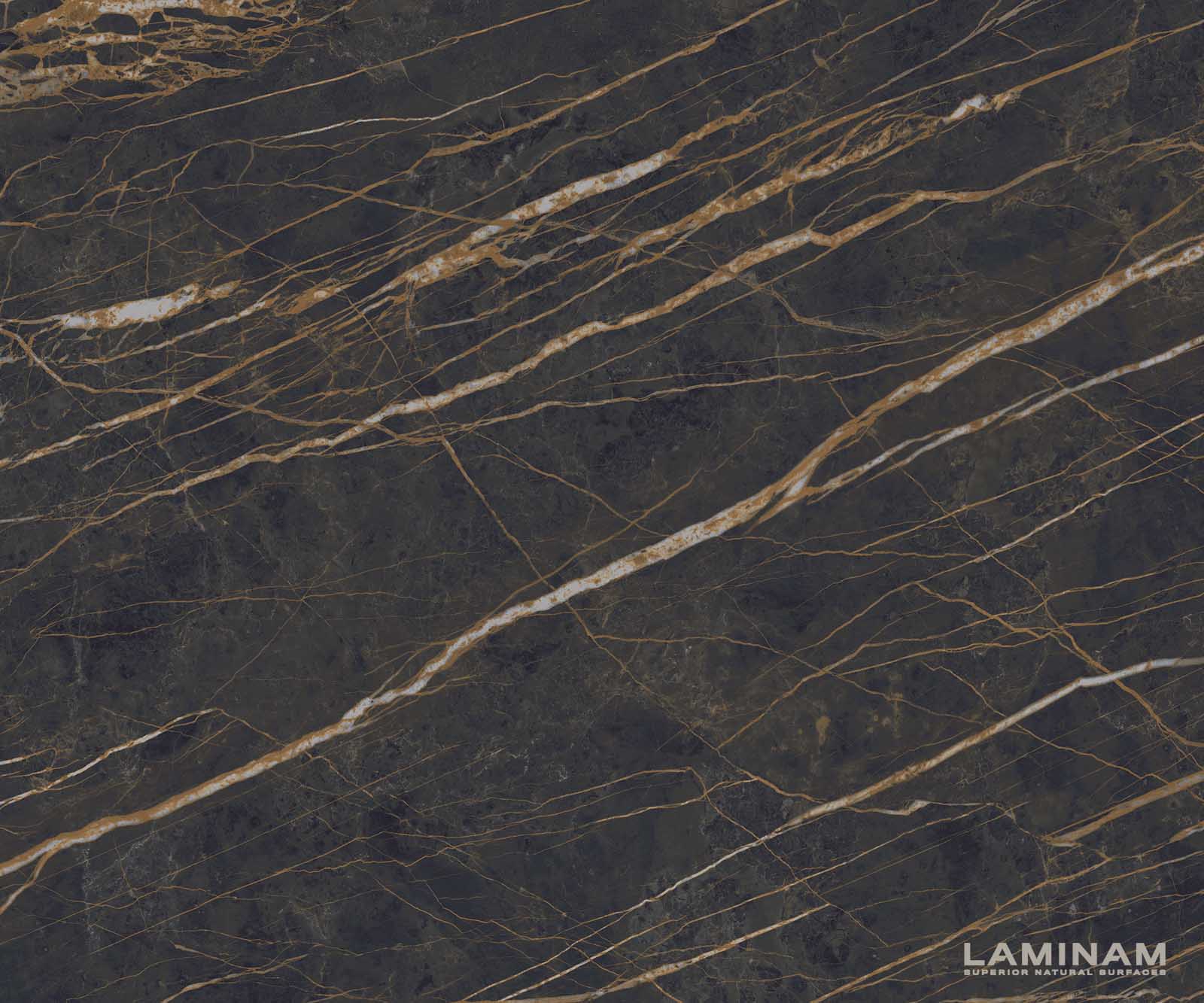 Dohányzóasztal Delron 90x90 cm kerámia Laminam®Noir Desir barna kereszt láb lapos fém titán effekt felület - Image 3