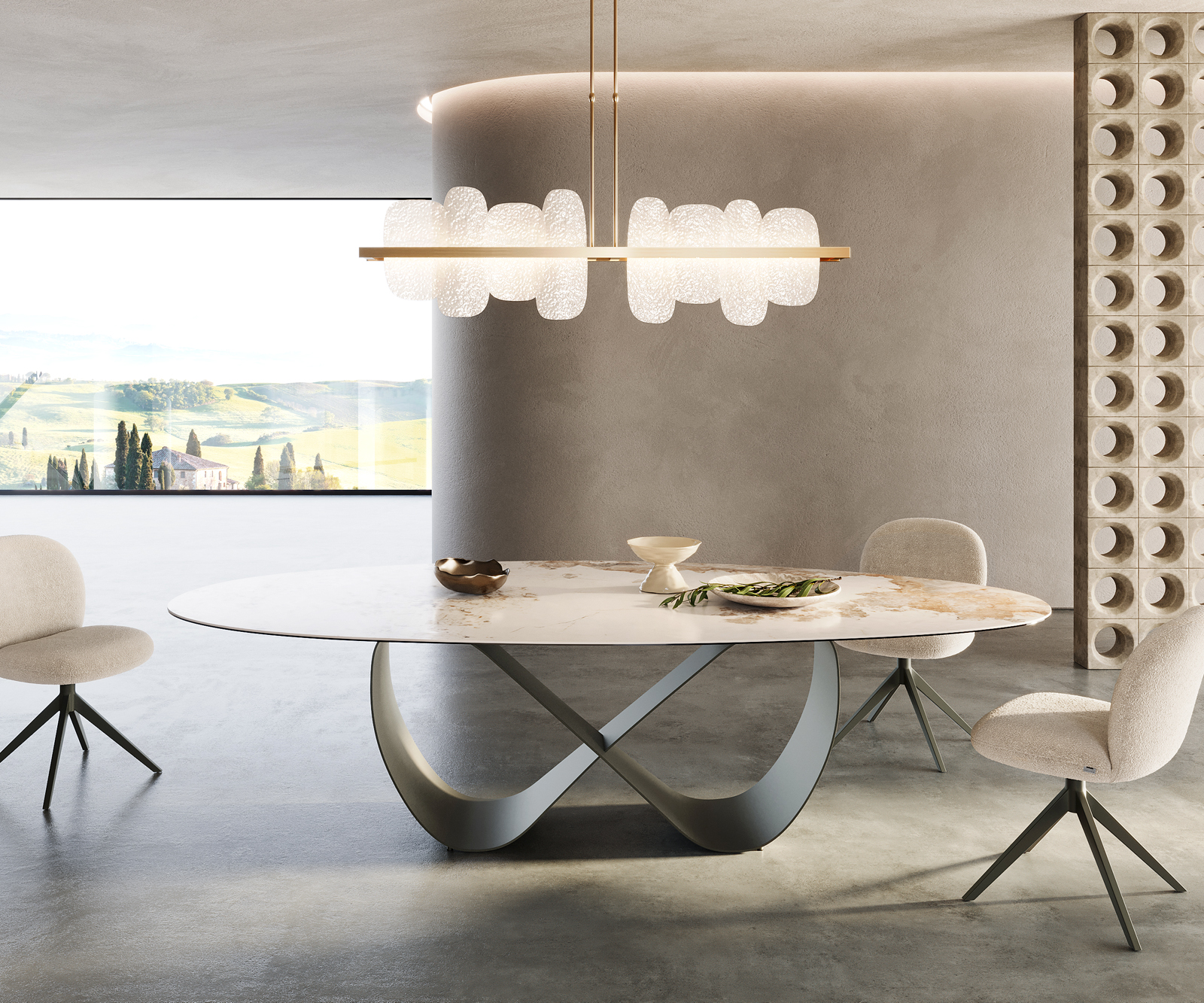 Láb Infinity fém titán effekt felület 240 cm-től asztallapokhoz - Image 2