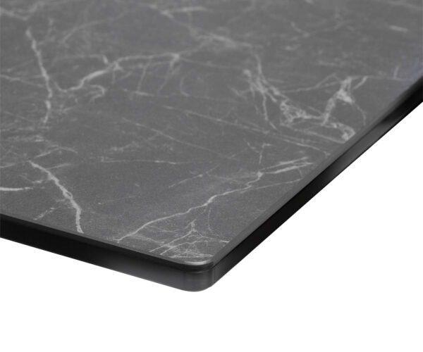 Étkezőasztal Edge 300x100 kerámia Laminam® Nero Greco antracit fém ferde fekete - Image 5