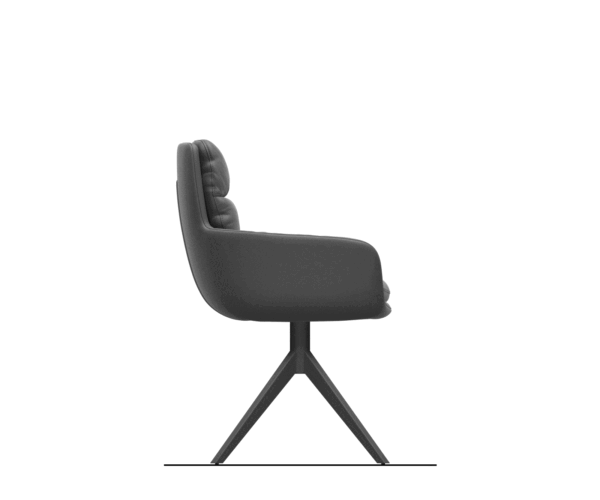 Étkezőszék Abelia-Flex karfás mikroszálas oliva kereszt láb széles fekete 360° forgatható billenő funkció - Image 8