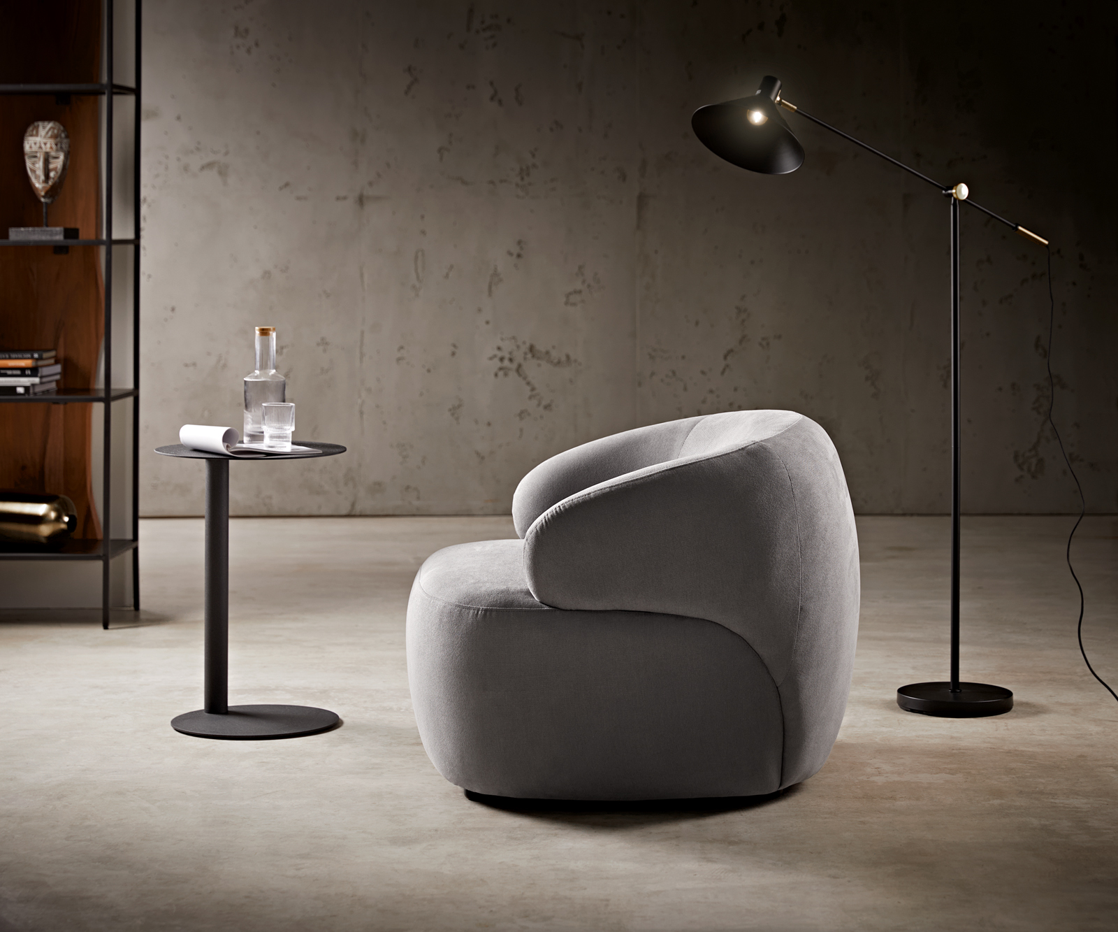 Lounge fotel Nova 88x88 cm mikroszálas szürke - Image 2