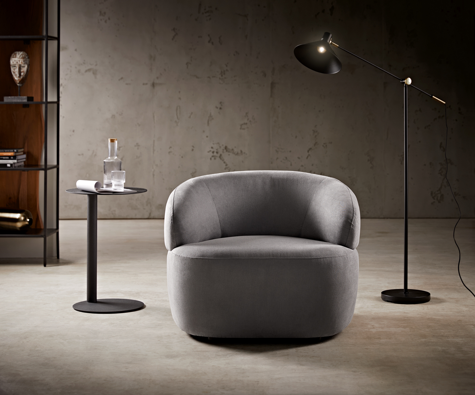 Lounge fotel Nova 88x88 cm mikroszálas szürke - Image 4