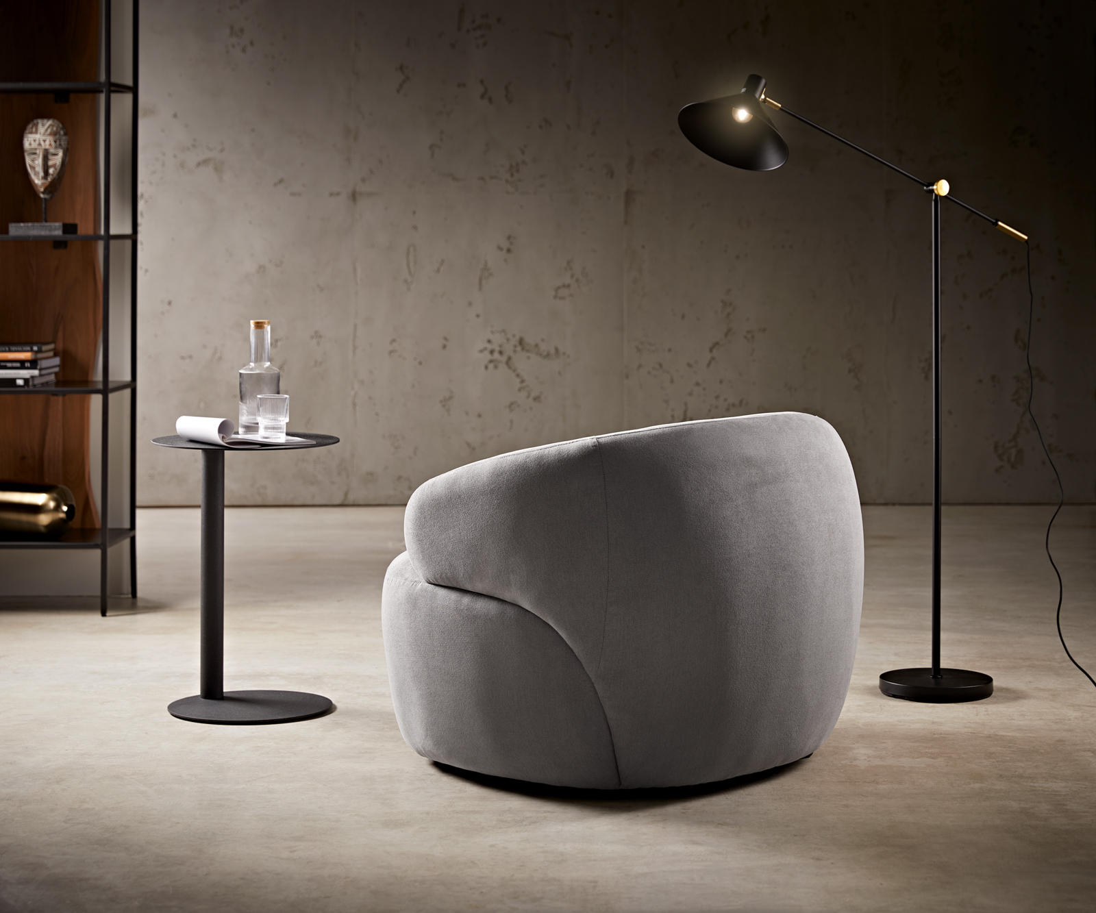 Lounge fotel Nova 88x88 cm mikroszálas szürke - Image 5