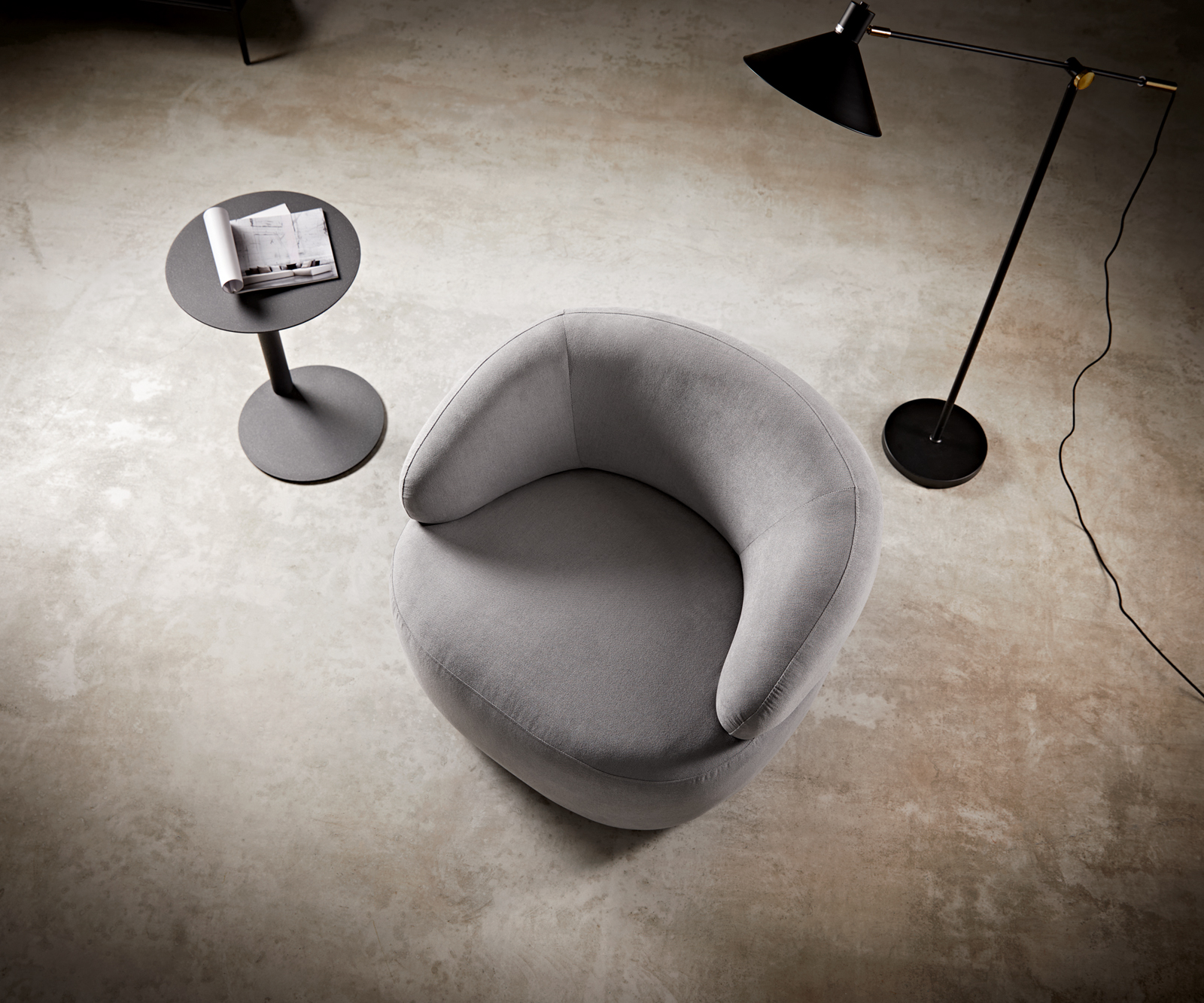 Lounge fotel Nova 88x88 cm mikroszálas szürke - Image 6