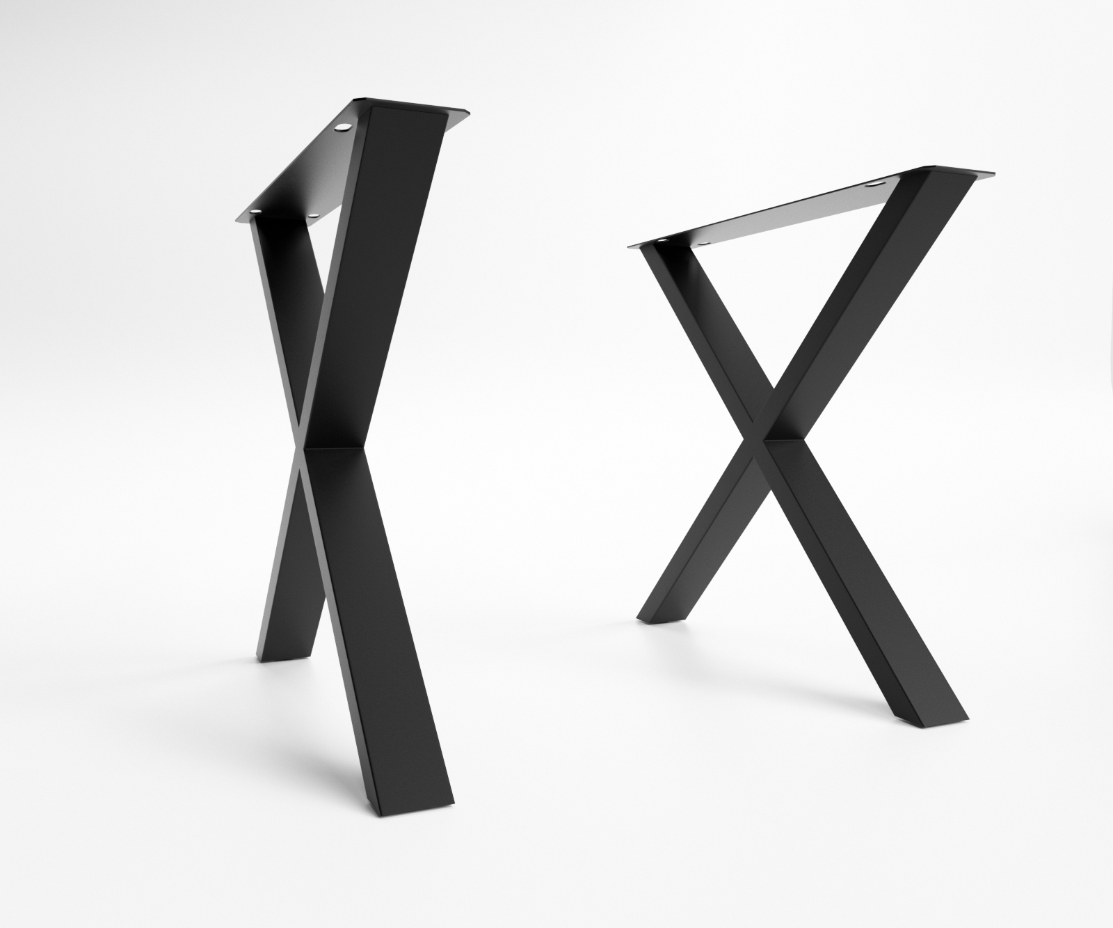 Láb X alakú fém fekete (2 darabos készlet) - Image 3