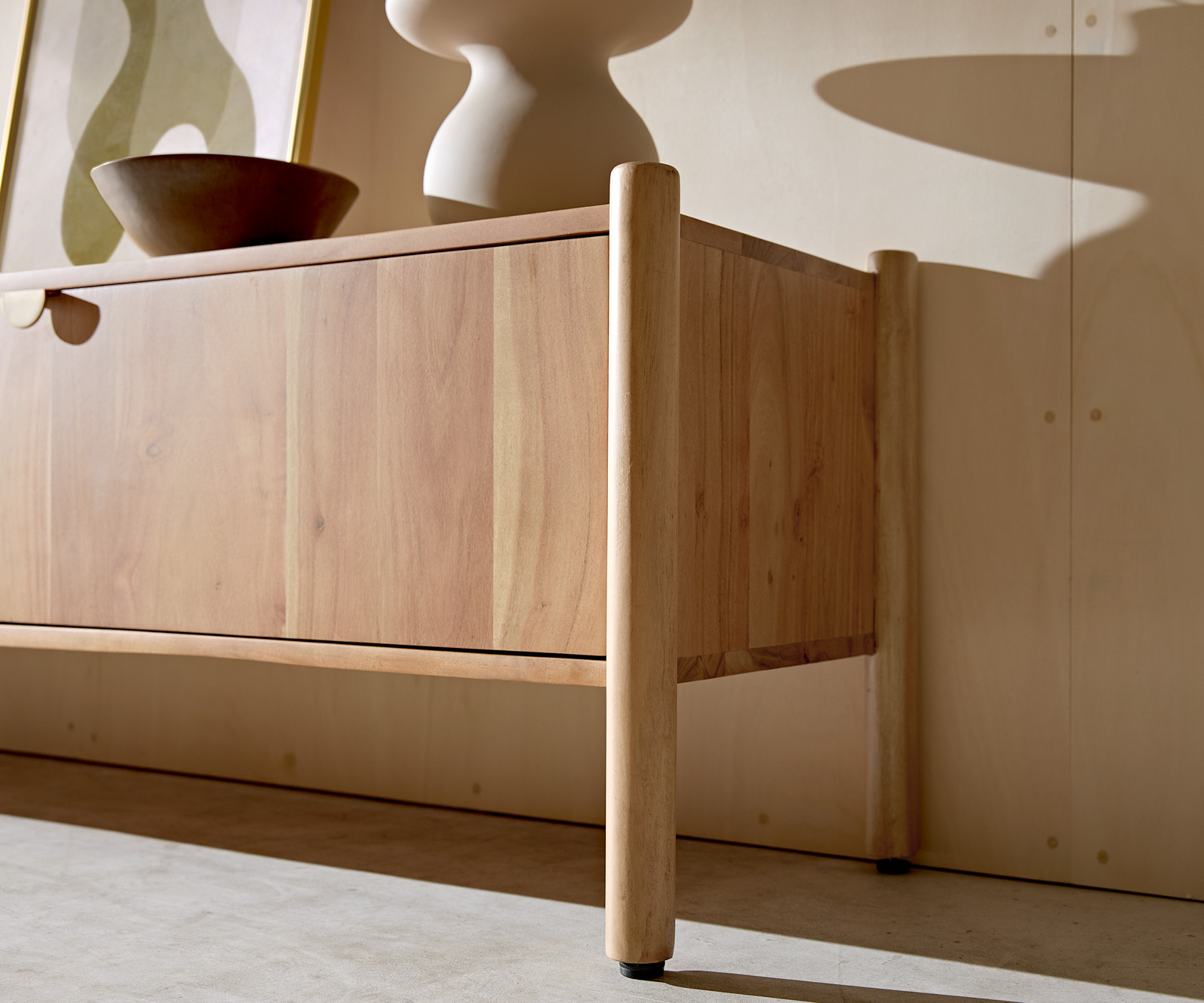 TV szekrény Caius 175 cm akác aura 2 ajtós 1 fiókos 1 rekeszes - Image 5