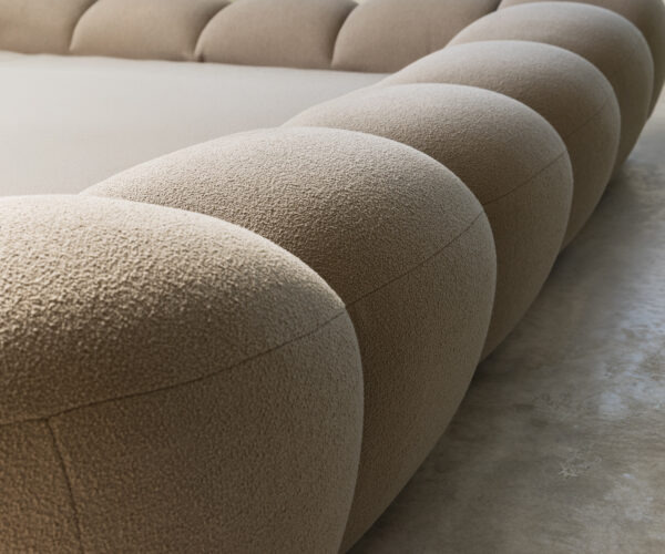 Kárpitozott ágy Perlla 180x200 cm bouclé taupe - Image 7