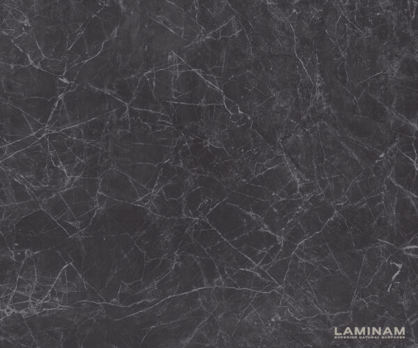 Étkezőasztal Edge 140x90 kerámia Laminam® Nero Greco antracit "X" alakú fém láb fekete - Image 3