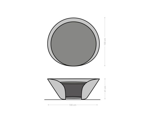 Dohányzóasztal Skafi 100x40 cm kerámia Minas melange metál arany - Image 7