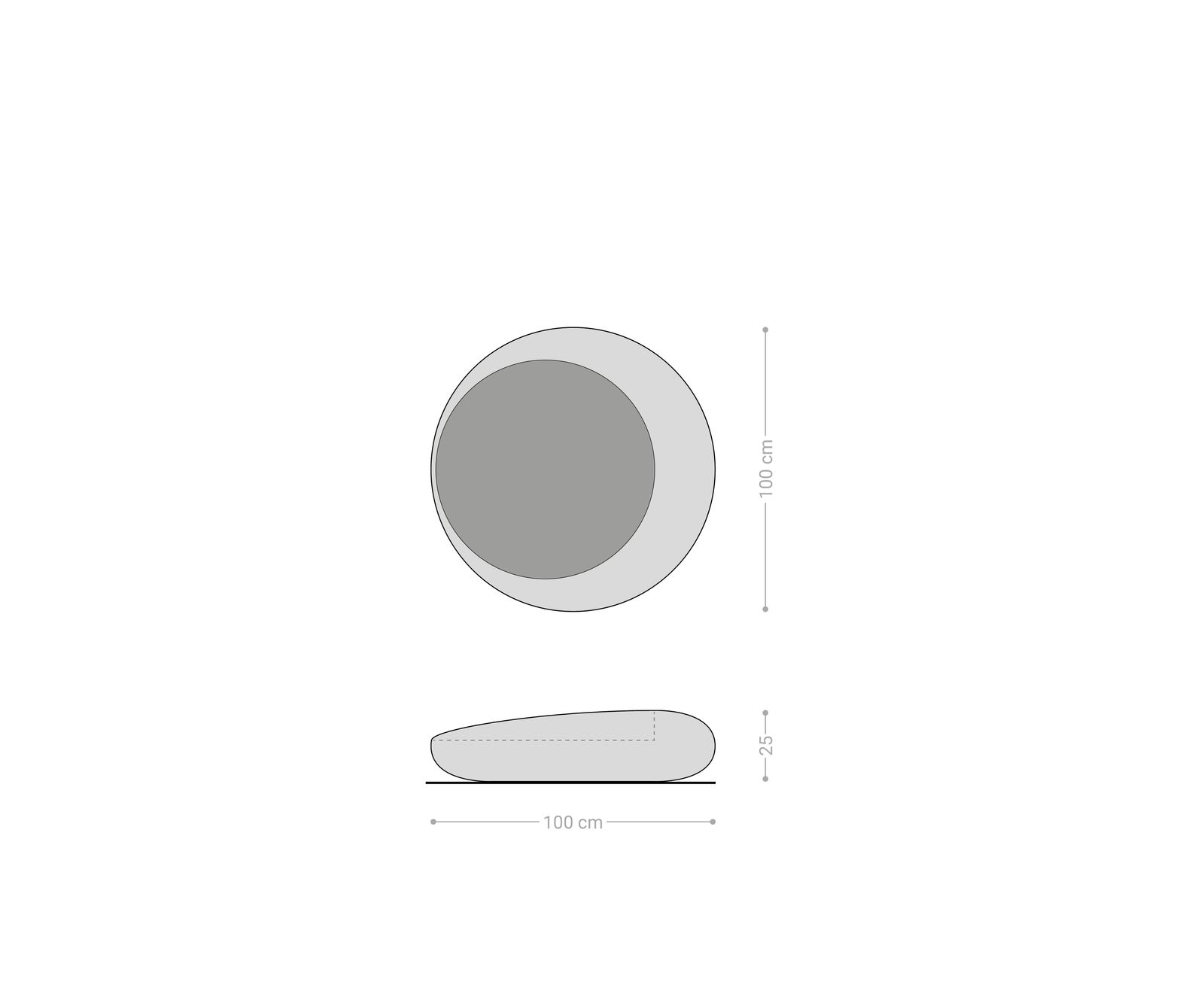 Dohányzóasztal Blaise 100x100 cm metál ezüst domborított üveg szürke - Image 7