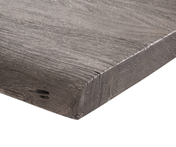 Étkezőasztal Edge 300x100 XL akác platina Troa rozsdamentes acél grafit Live-Edge - Image 5