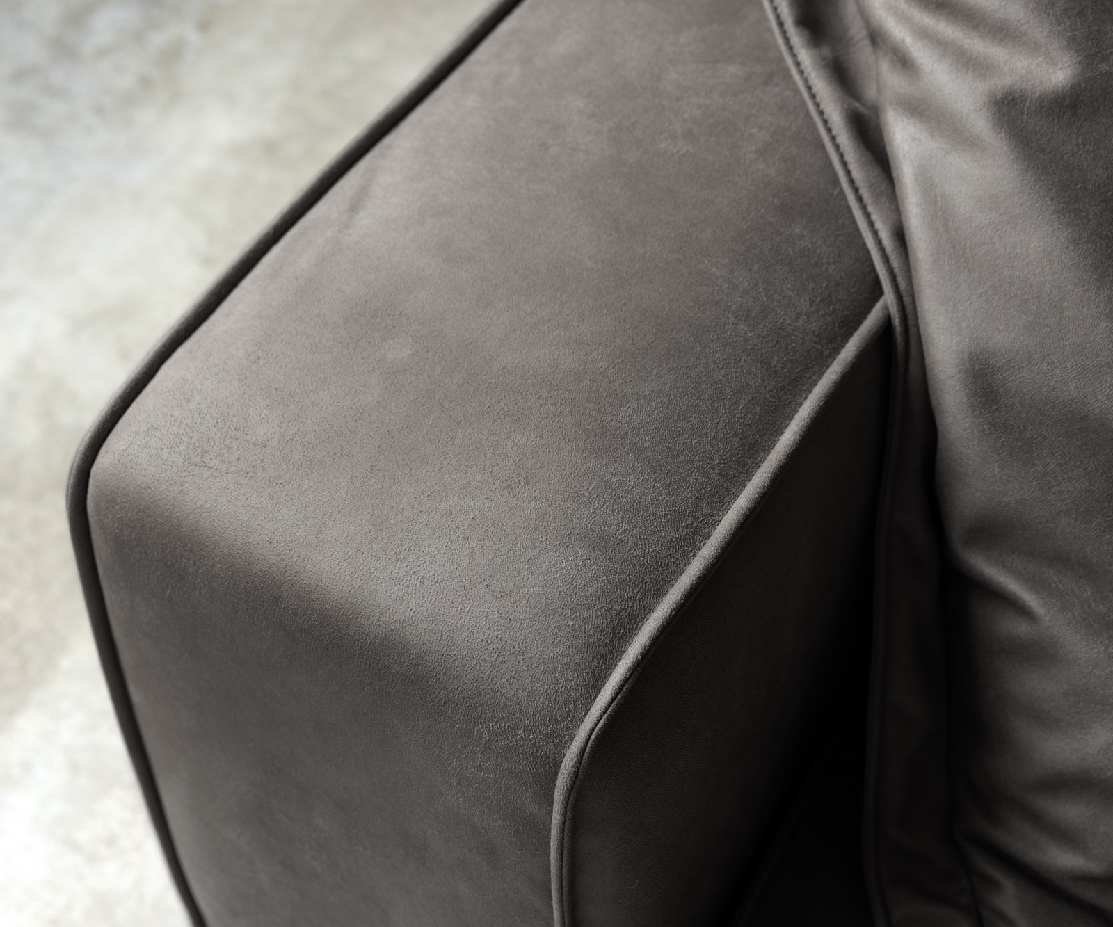 Nagy kanapé Snoosh 400x150 cm mikroszálas fekete vintage rekamié jobb oldali - Image 7