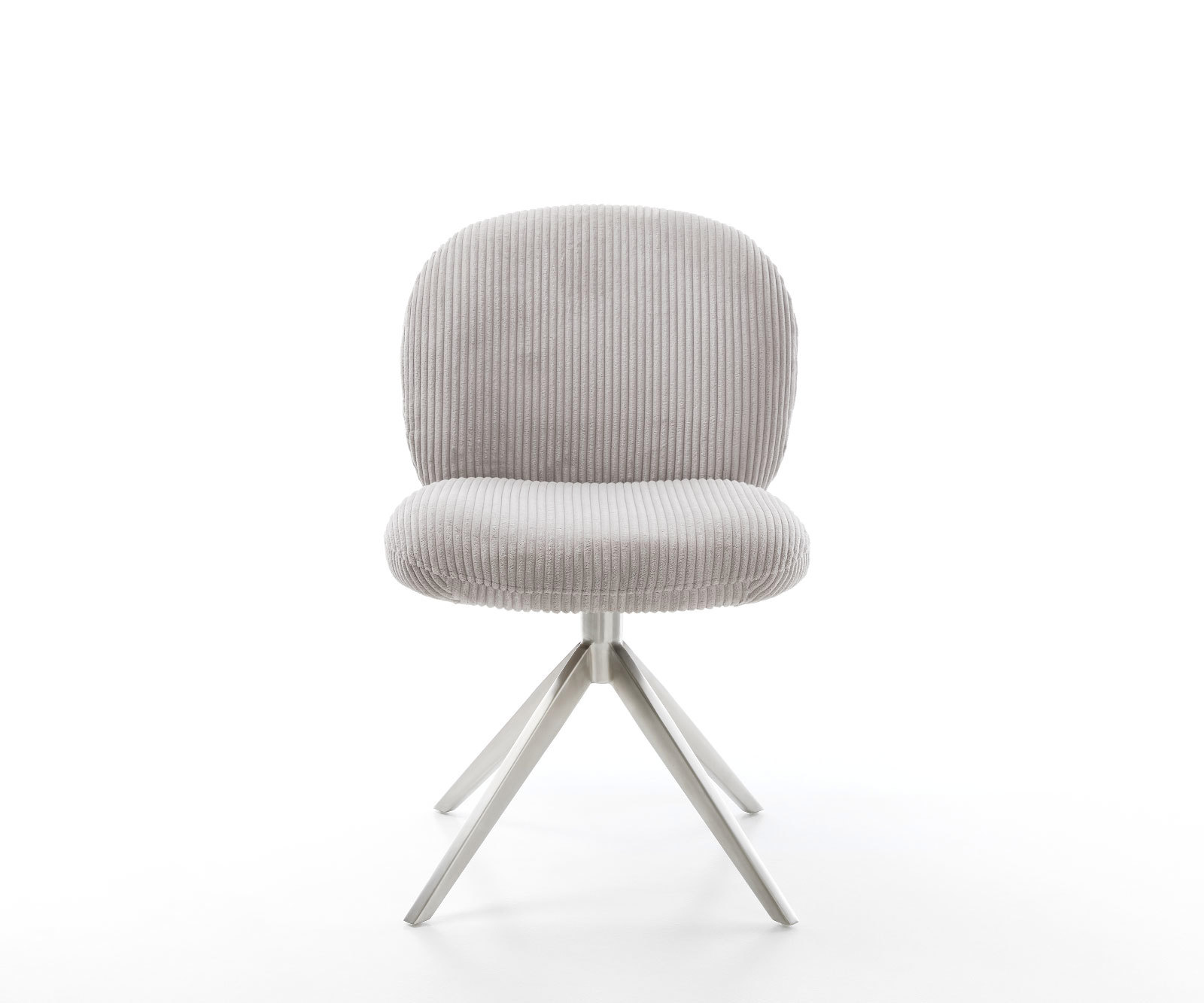 Étkezőszék Nube-Flex mikroszálas ezüstszürke kereszt láb széles rozsdamentes acél 360° forgatható billenő zsákrugós matrac - Image 2