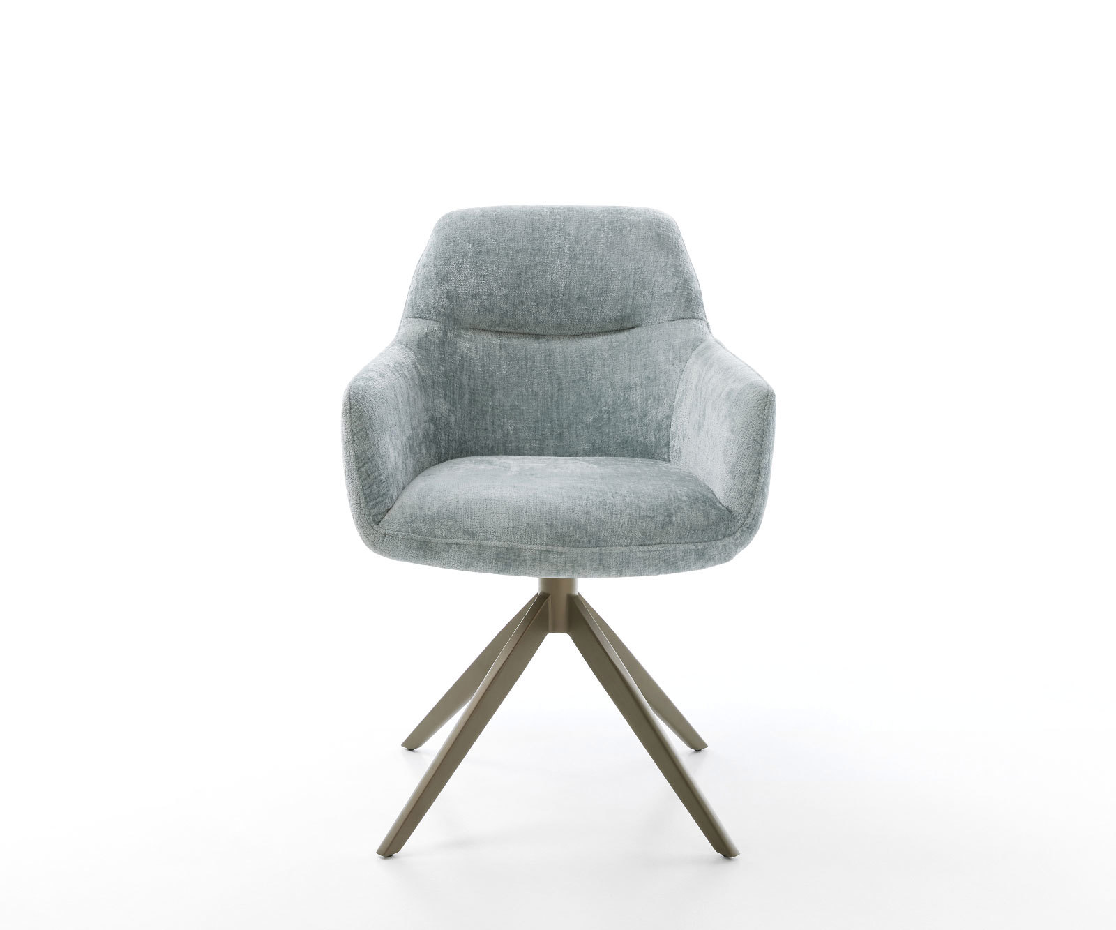 Étkezőszék Pejo-Flex mikroszálas pasztellkék kereszt láb széles titán effekt felület 360° forgatható billenő funkció zsákrugós matrac - Image 2