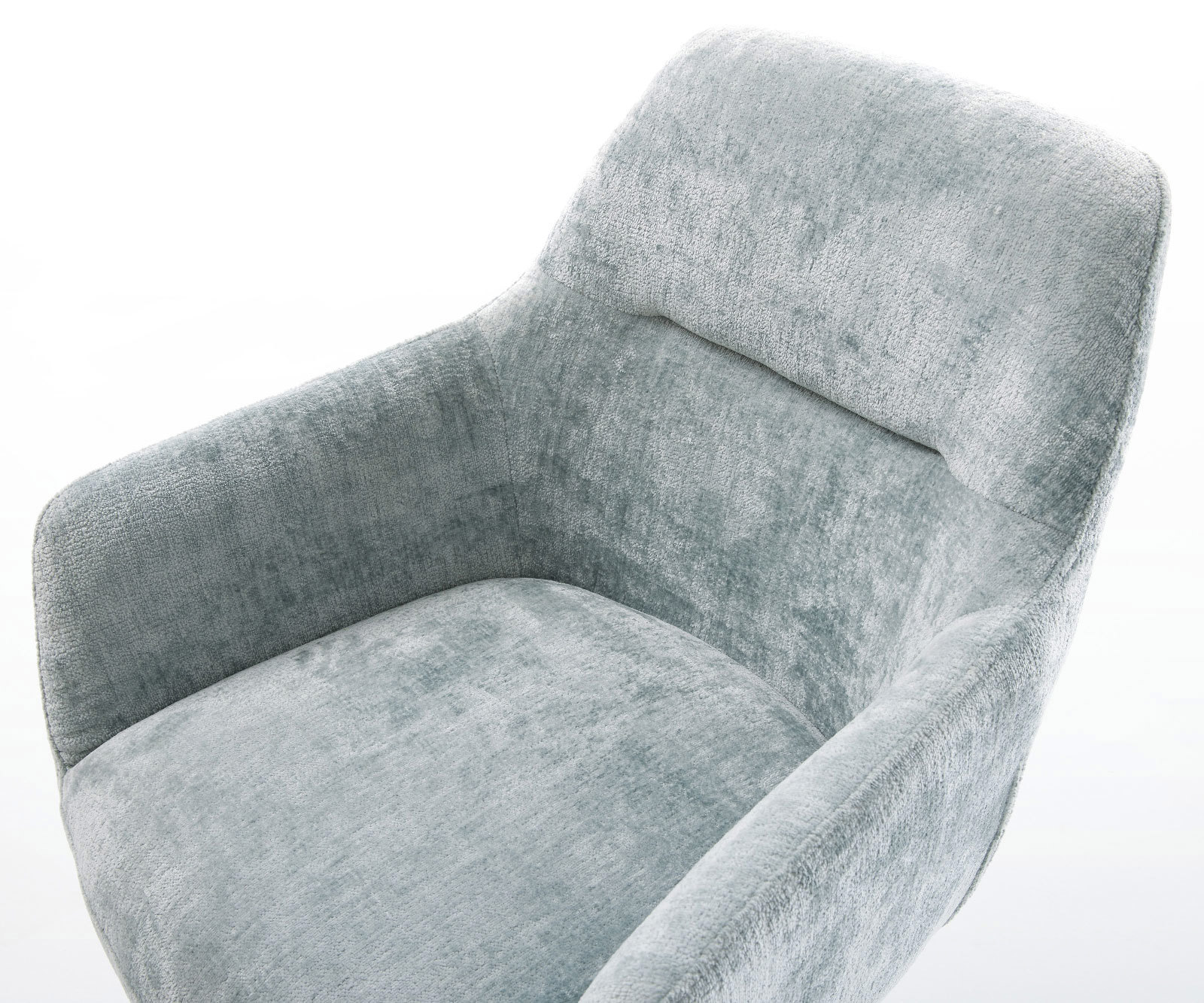 Étkezőszék Pejo-Flex mikroszálas pasztellkék kereszt láb széles titán effekt felület 360° forgatható billenő funkció zsákrugós matrac - Image 4