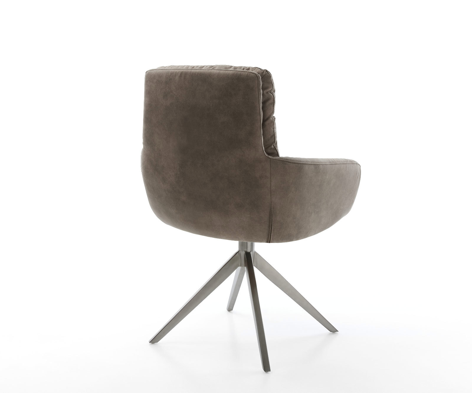 Étkezőszék Abelia-Flex mikroszálas taupe vintage karfás széles grafit kereszt lábas 360° forgatható billenő funkció - Image 5