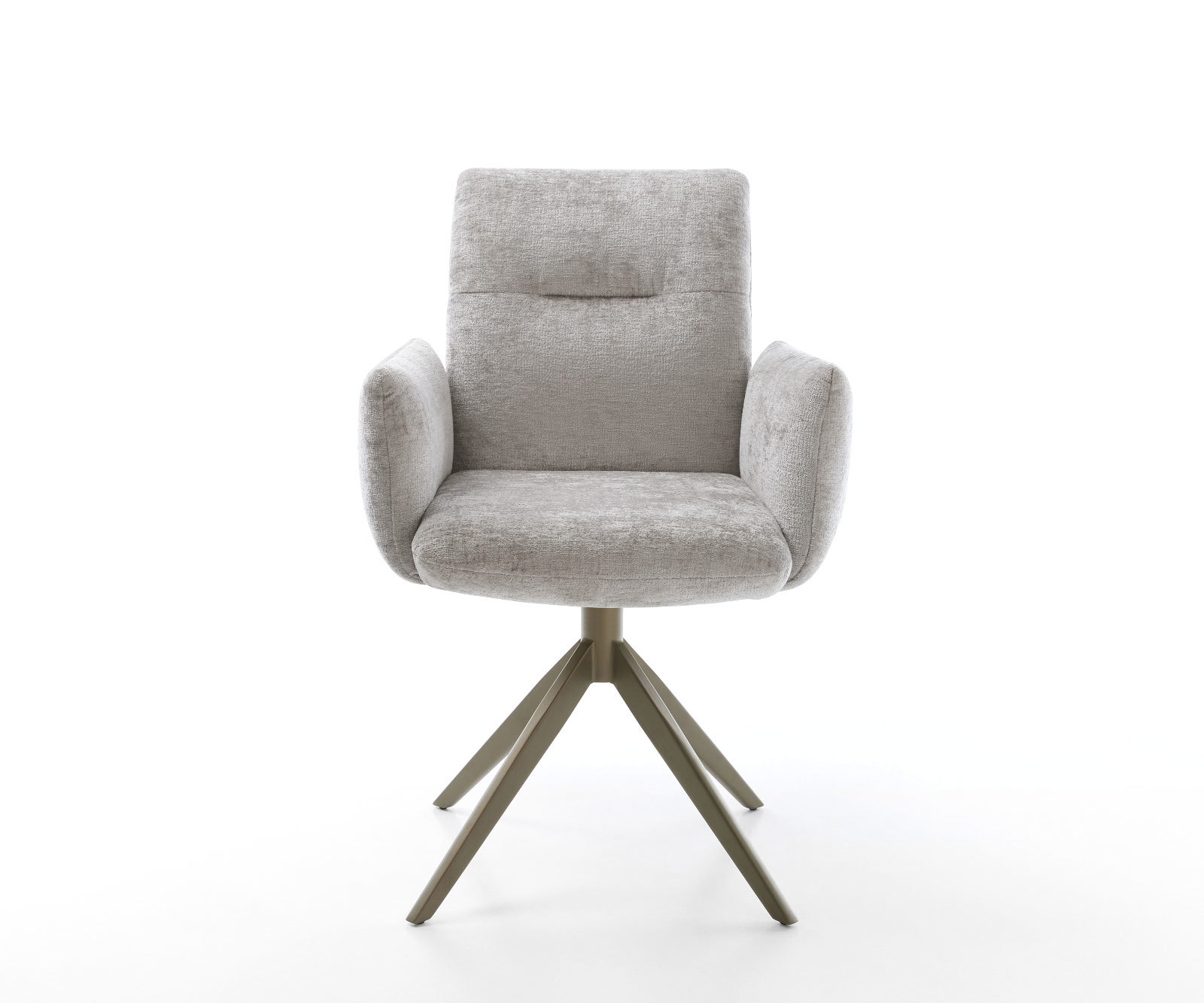 Étkezőszék Jova-Flex kárpitozott karfás mikroszálas ezüstszürke kereszt láb széles titán hatás forgatható 360° billenő zsákrugós - Image 2