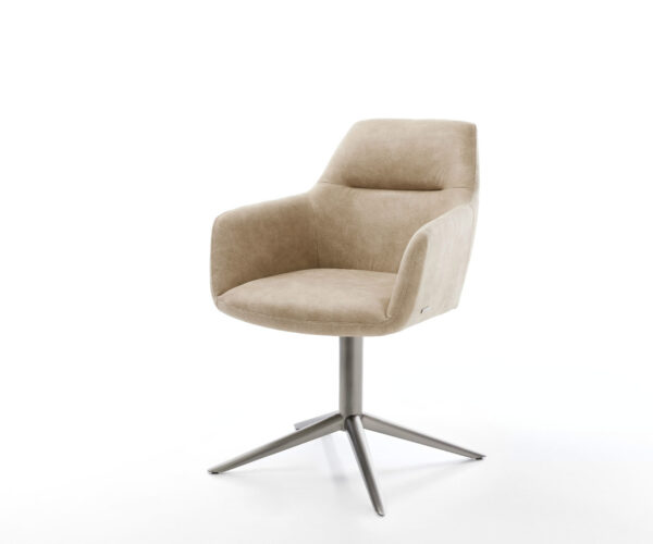 Étkezőszék Pejo-Flex mikroszálas bézs vintage grafit láb 360° forgatható hintamechanizmus zsákrugós matrac