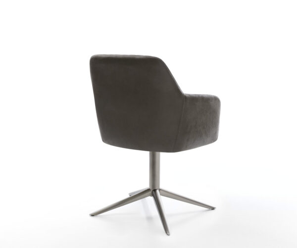 Étkezőszék Greg-Flex mikroszálas antracit vintage grafit láb 360° forgatható hintamechanizmus zsákrugós matrac - Image 5