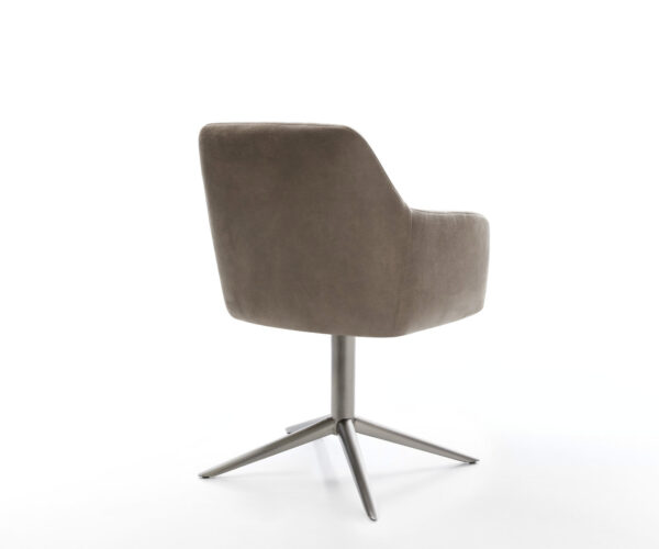 Étkezőszék Greg-Flex mikroszálas taupe vintage grafit láb 360° forgatható hintamechanizmus zsákrugó - Image 5
