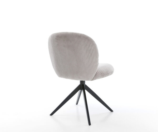 Étkezőszék Nube-Flex mikroszálas ezüstszürke kereszt láb széles fekete 360° forgatható billenő zsákrugós matrac - Image 5
