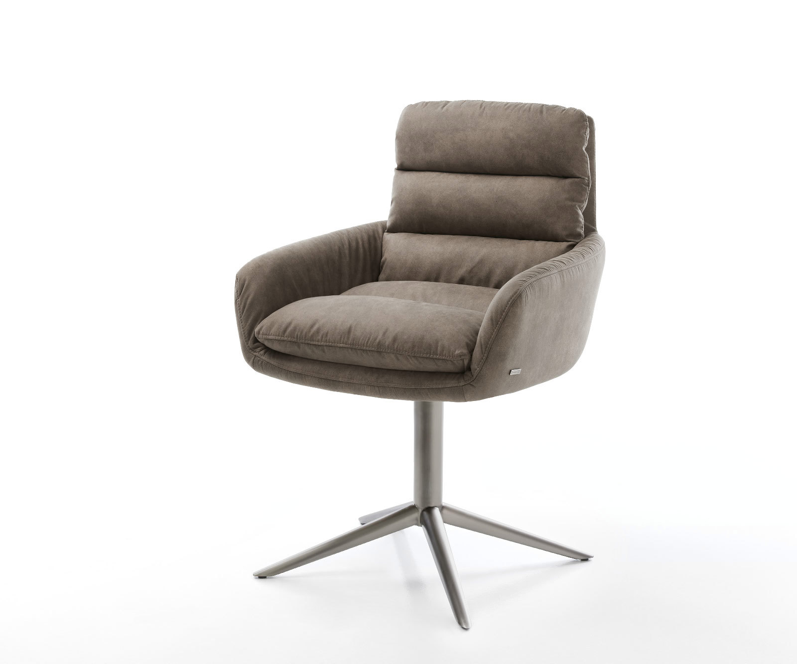 Étkezőszék Abelia-Flex karfás mikroszálas taupe vintage grafit láb 360° forgatható billenő funkció